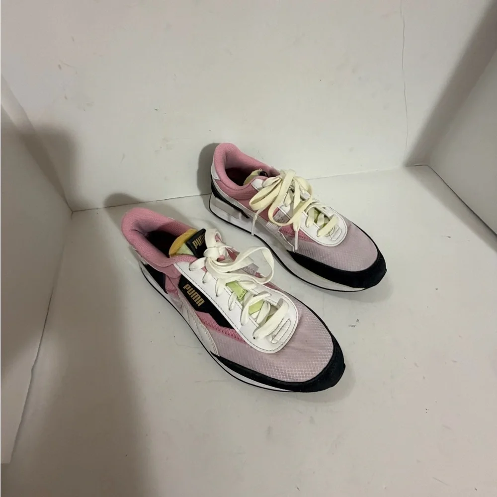 Puma Athletic Sneakers - White, Pink, Black size 5.5